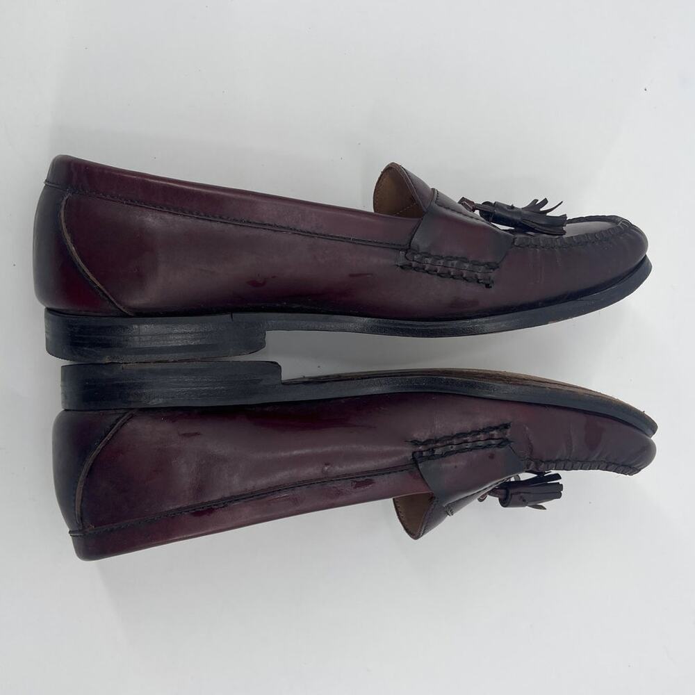 Vtg Cole Haan City Tassel Loafer Mens Dress Shoes 10B Burgundy Preppy 90 Ivy Y2K - Picture 5 of 12
